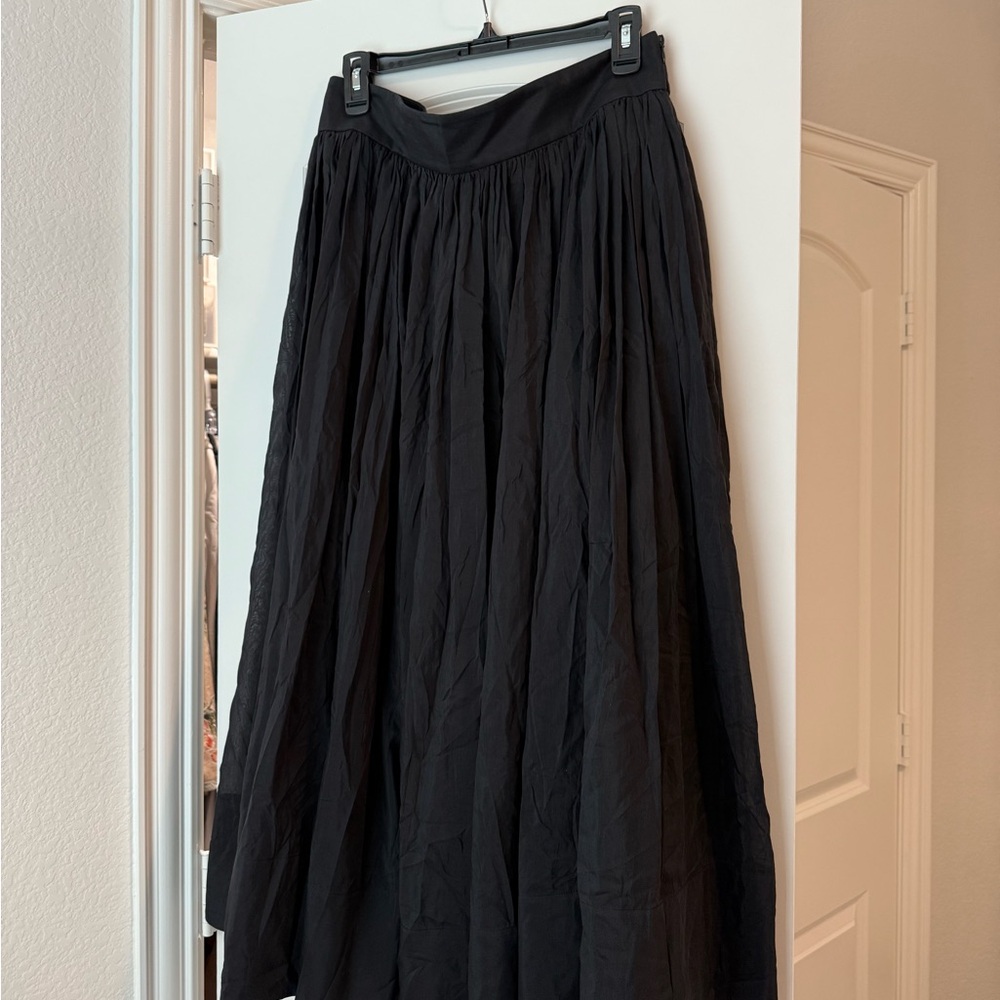 Tory Burch Black Maxi A-Line Skirt